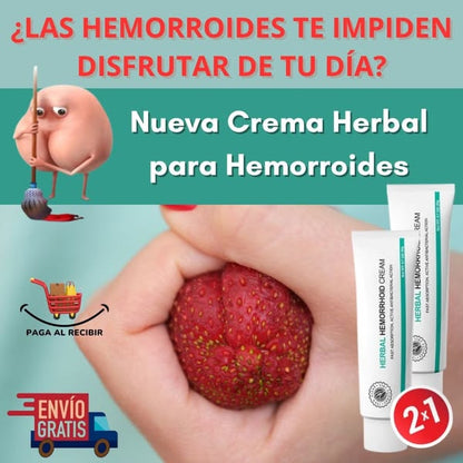 2x1 - Crema Herbal para Hemorroides - Mejora tu vida sin dolor ni ardor