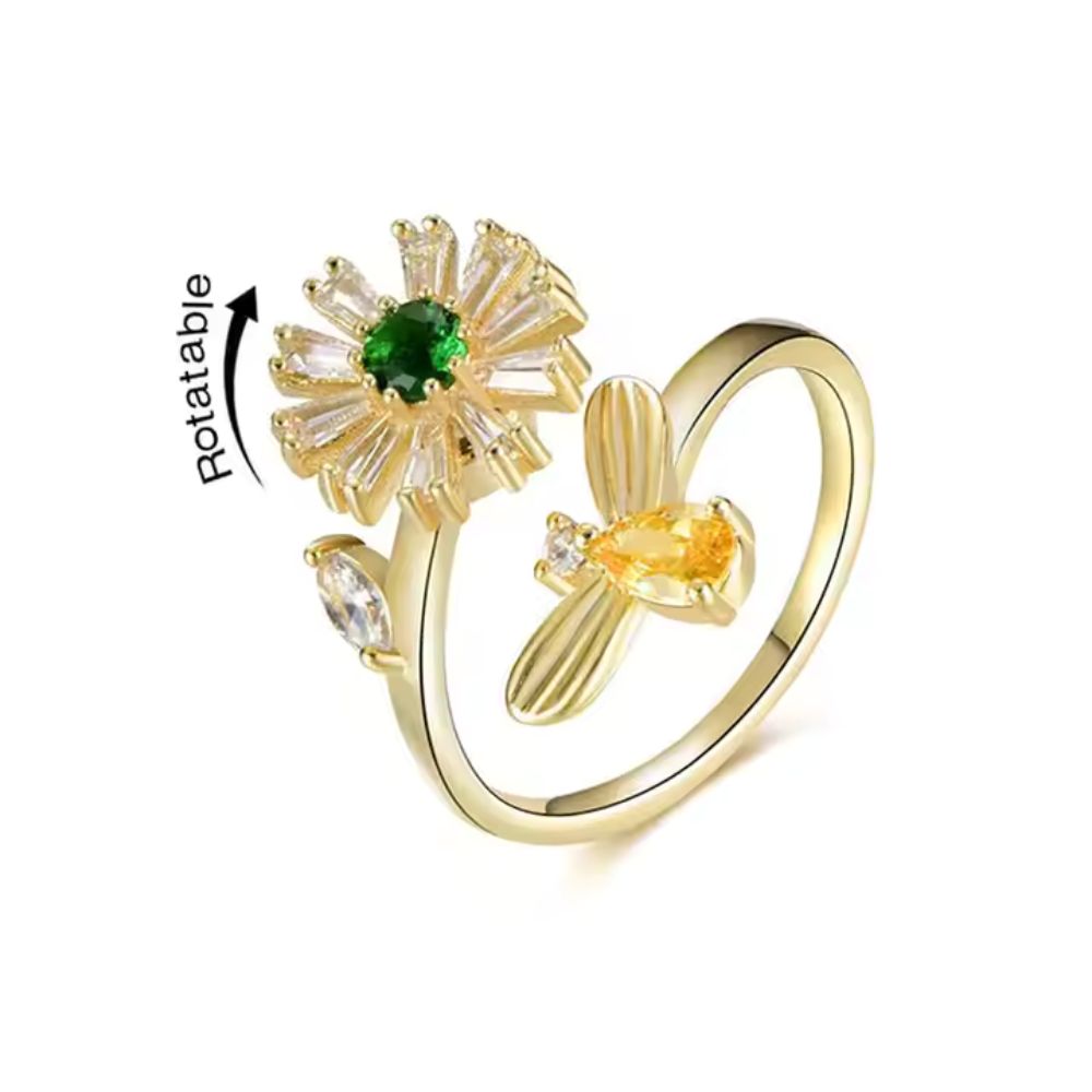 Anillo giratorio de girasol Anti-Estres