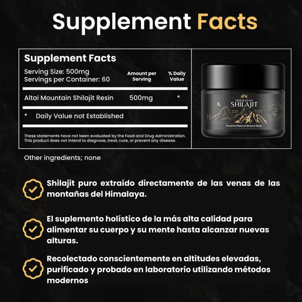 Shilajit del Himalaya: toma el control de una vida sana y equilibrada. (IMPORTADO) único en Caracas