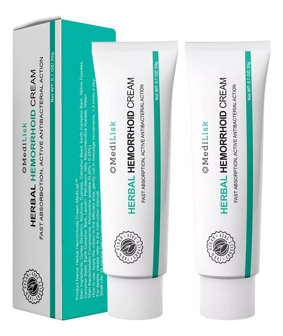 2x1 - Crema Herbal para Hemorroides - Mejora tu vida sin dolor ni ardor