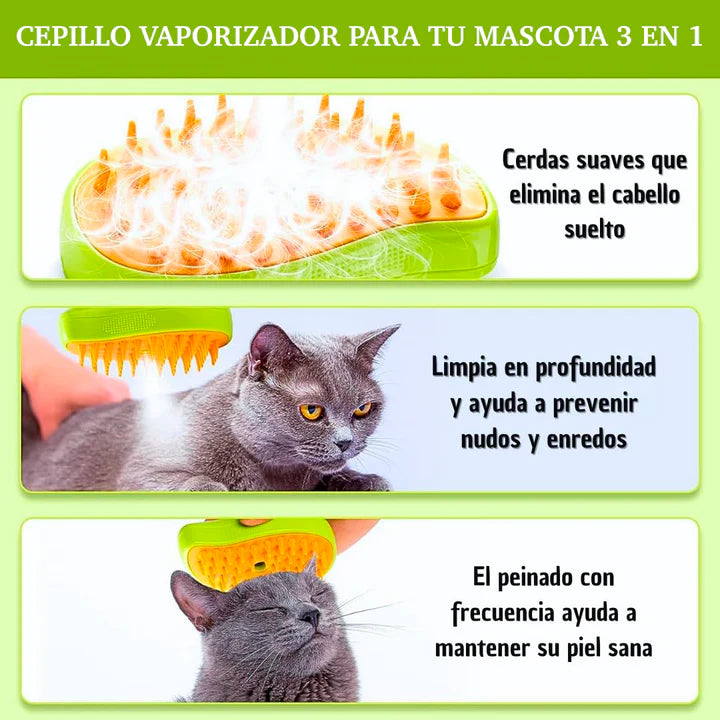 VAPORAN - Cepillo vaporizador para mascotas