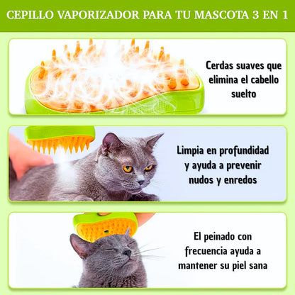 VAPORAN - Cepillo vaporizador para mascotas