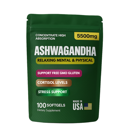 Ashwagandha 5500mg – Relájate Sin Dejar de Rendir ( 100 Cápsula )