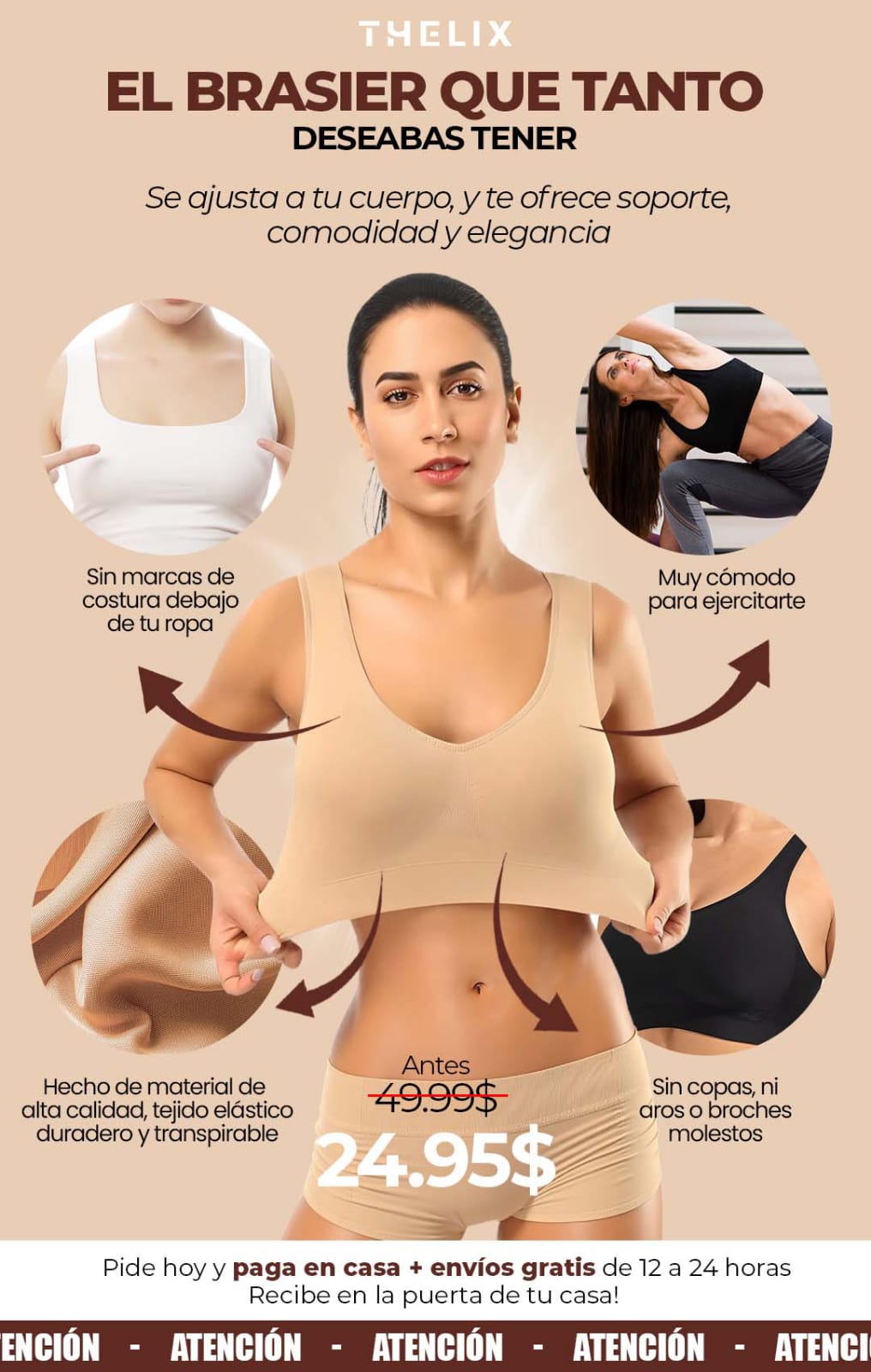 Sujetador Corte Láser - PACK (3 COLORES)