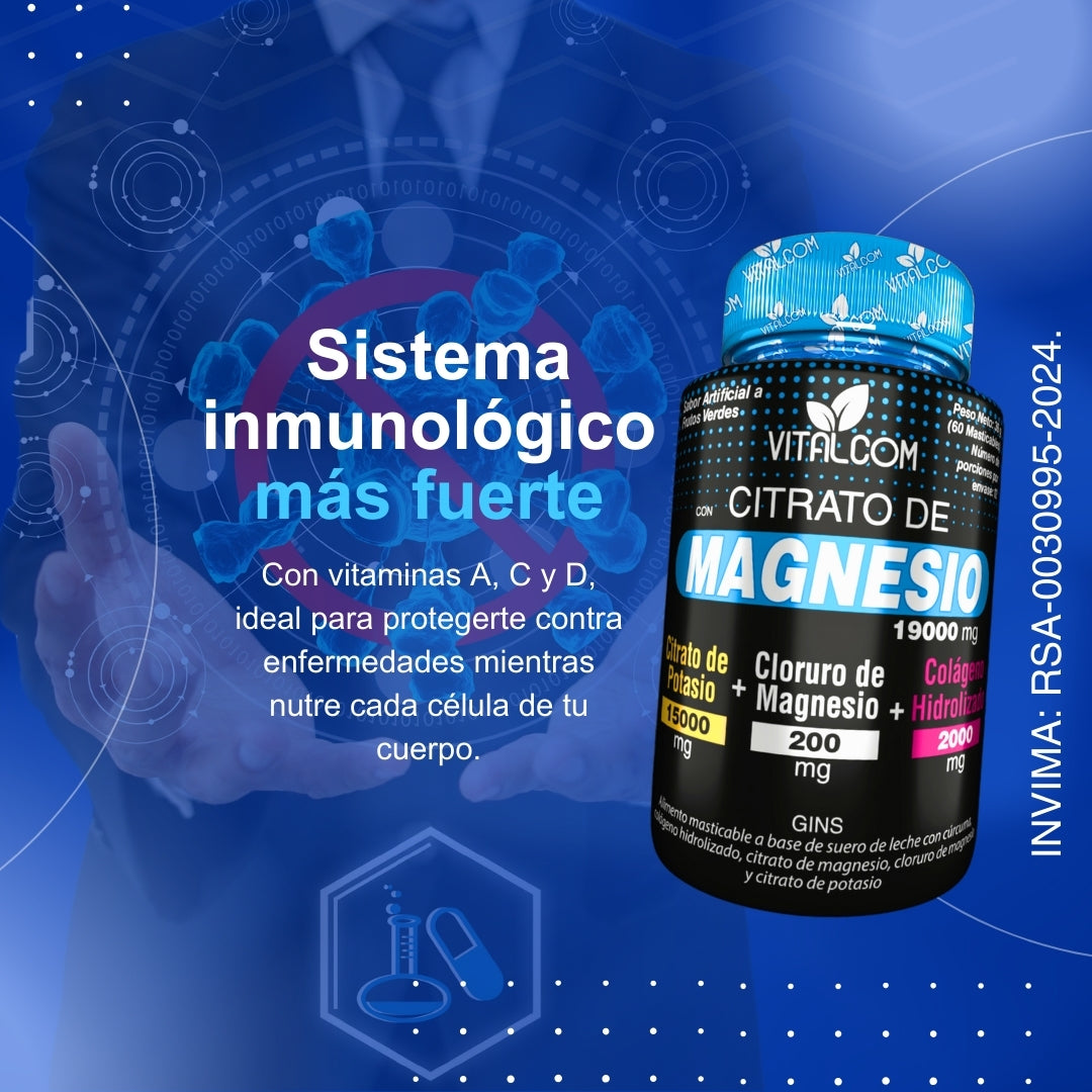 Citrato de Magnesio +  (Colágeno Hidrolizado + Potasio) - Único en Caracas