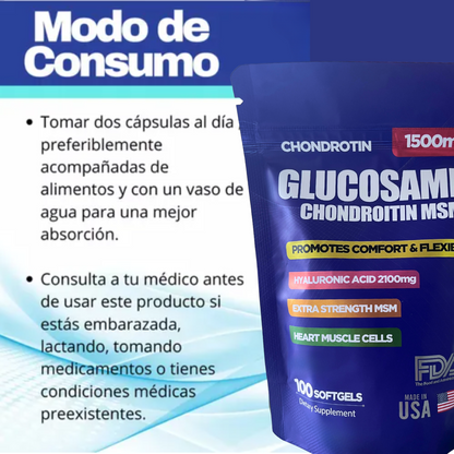 Glucosamin + Acido hyaluronico 1500MG ( IMPORTADO ) Único en Caracas